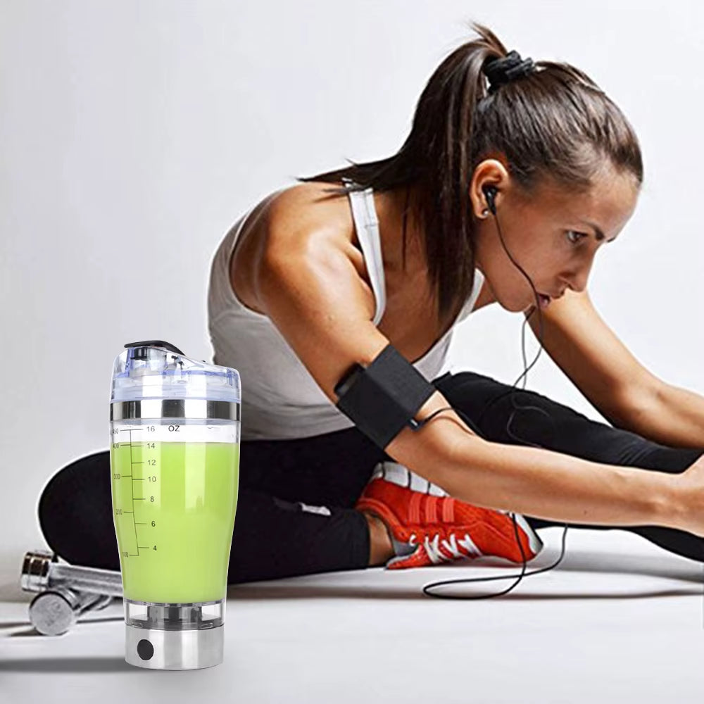 Madou Wholesale 450Ml Electric Self-Stirring Cup Portable Fruit Juicer & Protein for Shaker Bottle with Direct Drinking Flow