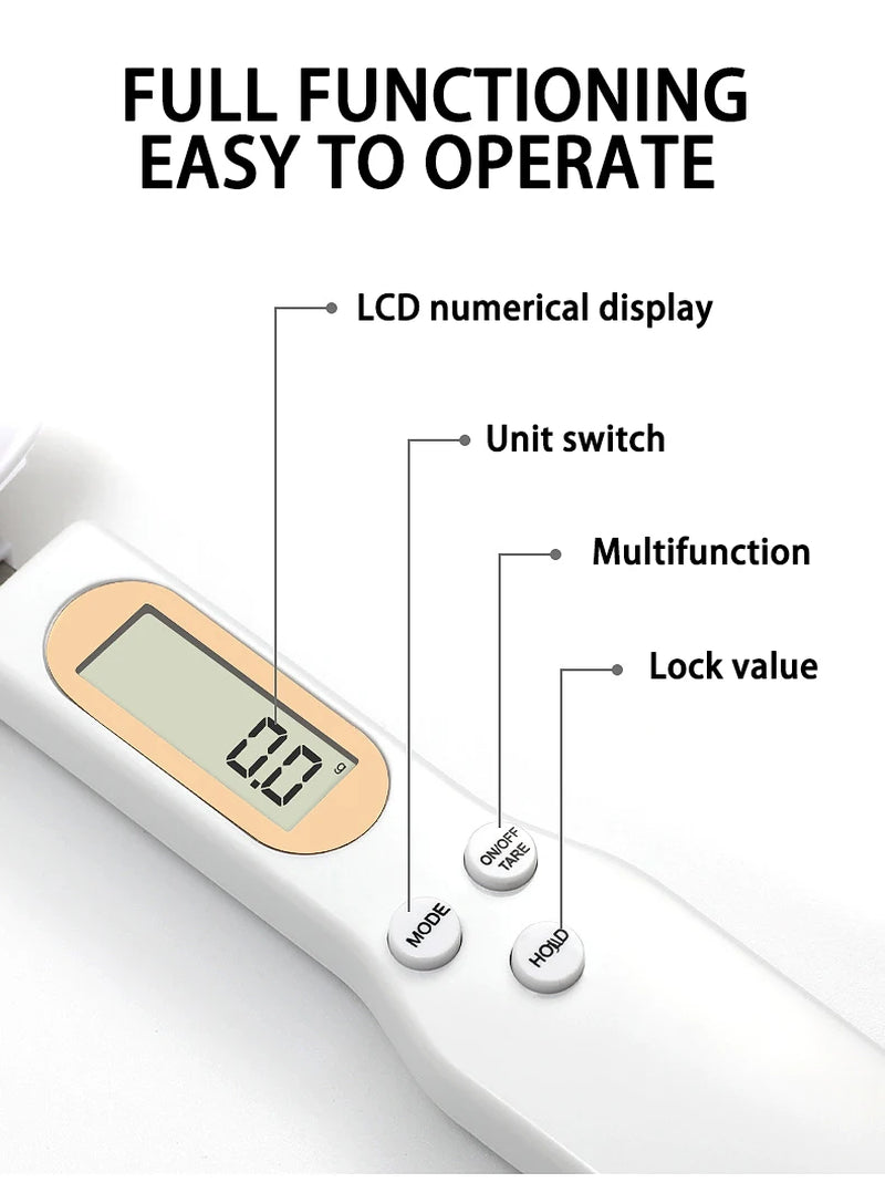 LCD Digital Kitchen Scale Electronic Cooking Food Weight Measuring Spoon 500G 0.1G Coffee Tea Sugar Spoon Scale Kitchen Tool