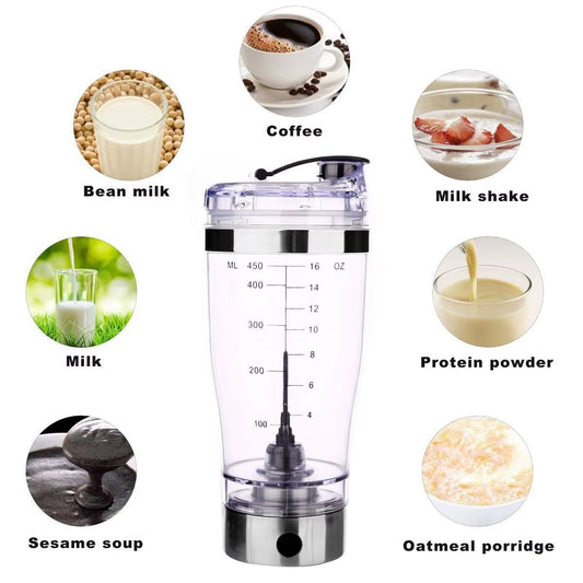 Madou Wholesale 450Ml Electric Self-Stirring Cup Portable Fruit Juicer & Protein for Shaker Bottle with Direct Drinking Flow